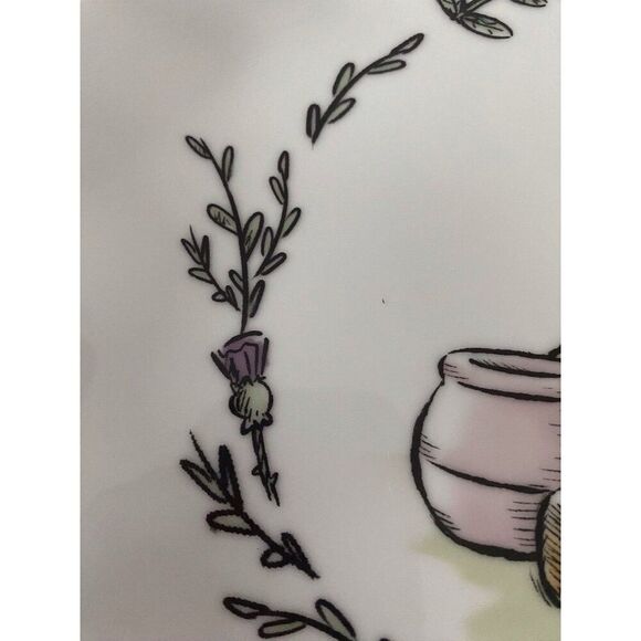 Set Of 2 Disney Winnie The Pooh Walk Along Scalloped Dinner Ceramic Plates NEW - Picture 8 of 13